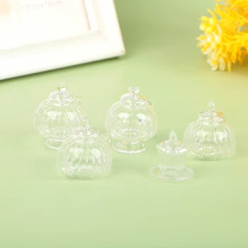 1:12 casă de Păpuși în Miniatură Sticlă Transparentă Ceașcă de ceai Ceainic Ceainic Vaza de Flori Model de Jucarii Pentru Papusi de BRICOLAJ Mobilier de Bucatarie Decor