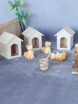 1 buc 1:12 casă de Păpuși în Miniatură Caine de Companie Cat Casa Model de Simulare Decor Mobilier Living Scena Jucărie