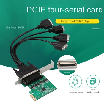1 Bucată TXB174 PCIE Quad Serial Card Desktop Universal Card de Expansiune ABS 1X La 4 Porturi