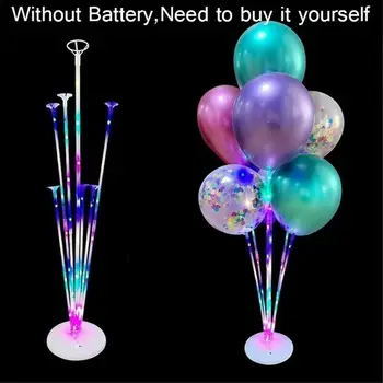1 Set din Plastic LED Balon Coloana Tabel de Bază de Sprijin Titularul Cupa Stick Sta Baloane Accesorii Decor Petrecere