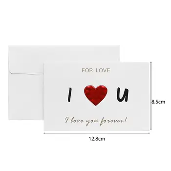 1 Set Felicitare de Imprimare Clară Pliabil Îngroșat Scris de Buna Ziua Îndrăgostiților 3D de Dragoste în Formă de Inimă Cardul Doresc Iubitor de Aprovizionare
