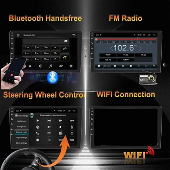10.1 Inch Android Stereo Auto Din Dublu In Bord Navigatie GPS Radio Auto Cu Bluetooth Touchscreen Wifi FM Mirror Link