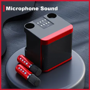 100W YS-203 Portabil Profesional pentru Karaoke cu Microfon Dual Bluetooth Speaker Wireless Stereo Bass Subwoofer Karaoke Petrecere de Familie