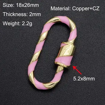 18x26mm Email Oval Spirală de Blocare Cârlig diy Incuietoare de Bijuterii en-Gros Brățară a Face cu Cleme de Vanzare Fabrica OEM Pentru a Accepta