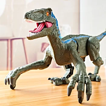 2.4 Ghz RC Simulare Dinozaur RC Velociraptor Control de la Distanță Inteligent Dinosauria Jucărie Cu LED-uri de Lumină Răcnește Cadou pentru Copil