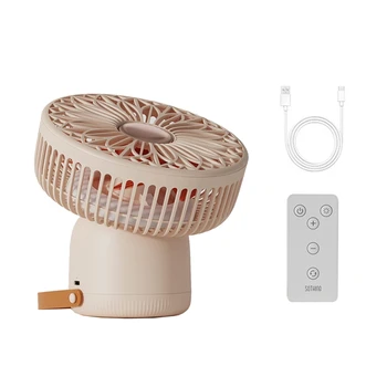 2 in 1 Portable Felinar Camping LED Ventilator de Tavan Agățat Cort de Lumină de Control de la Distanță USB Alimentat Ventilatorul de Acasă în aer liber
