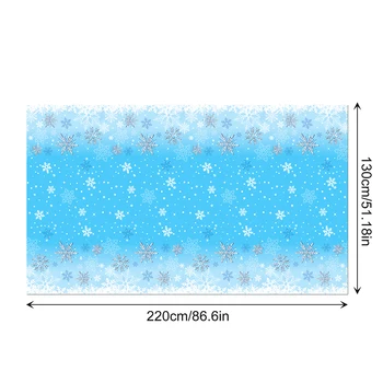 20.7 m Copii de Iarna Albastru Fulgi de zăpadă de Crăciun Petrecere de Ziua PVC Autocolant Rola pentru Fundaluri Decorare Petrecere Copil de Dus Provizii
