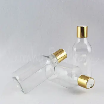200ML Transparent Patrat Sticla de Plastic , 200CC Gol Container Cosmetice , Șampon / Gel de Duș Sub-îmbuteliere ( 30 BUC/Lot )