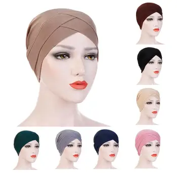 2020 Complet Capacul Interior Hijab Capace Musulman întinde cap Turban Islamic Underscarf Capota culoare Solidă Sub Eșarfă capace turbante mujer