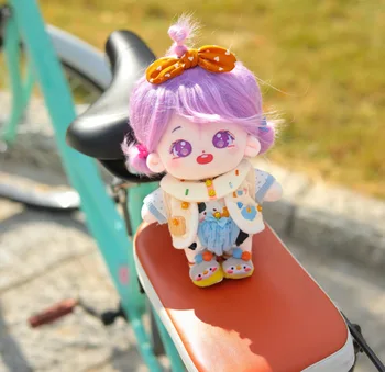 20cm de Pluș Papusa Umana Figura Baby Doll Violet Y Zi de Corp din Bumbac Păpuși Umplute Jucării din Pluș pentru Fanii de Colectare de Cadouri Fără Haine