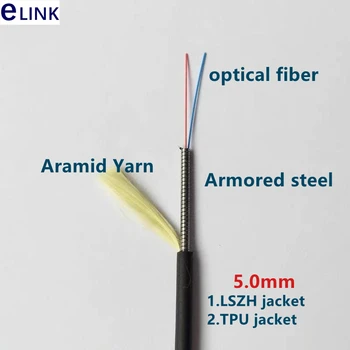 20mtr în aer liber 6C TPU LC SC LCAPC Fibra optica, Patchcord LSZH 5.0 mm rezistent la apa cu 6 nuclee SM Blindate CPRI cablu Singlemode jumper 20m