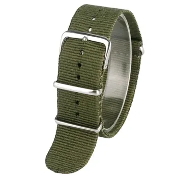 22mm Armata Verde Nylon Sport Curea de Ceas Încheietura Trupa de Înlocuire Moale de Înaltă Calitate de Militar în aer liber Brățară Bărbați Femei Watchband