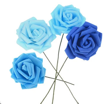 25PCS 8CM Nou Colorat Artificial Spuma PE Rose Flori Buchet de Mireasa Acasă Decor Nunta Scrapbooking DIY Consumabile