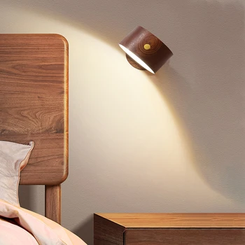 2x Perete Magnetic Mingea Luminile Nordice Stil 360 Roti Lampă de Noptieră pentru Interior Dormitor, Camera de zi de Decorare Iluminat Consumabile