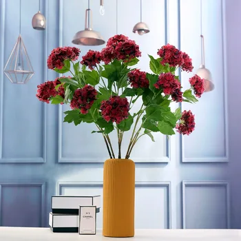 3 Capete Artificiale Flori Hortensie Ramură de Mătase Fals Flore Masa de Nunta DIY Home Garden Decor