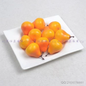 30buc/punga de Aproximativ 3,5 cm model de simulare mini pere fructe legume decorative artificiale fructe compot de Simulare 011