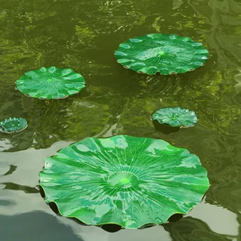 (5 Buc/Lot) Verde, Frunze de Lotus Real Atinge Artificiale EVA nufăr Plutind Piscină Flori Pentru Casa Decoratiuni de Gradina