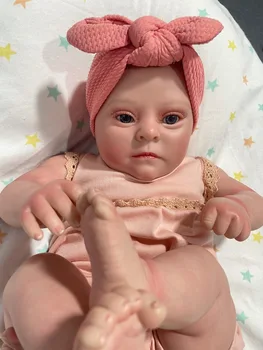 50CM 3D-Vopsea de Piele Moale de Silicon, discuri de Vinil, Cu o Cârpă Corpul Renăscut Copil Pentru Fata de Arta Realist Papusa Cu Vasculară Venoasă Dress Up Bebe