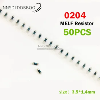 50PCS SMD Rezistor MELF 0204 5.6 R 3.9 R 18R 910R Precizie 1% Cilindru Inel de Culoare Rezistor Metalic Film Rezistor de Precizie