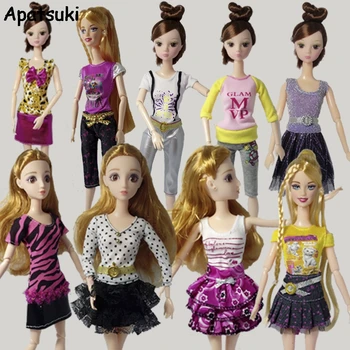 5pcs/lot Destul de Rochii Pentru Papusa Barbie Haine de Moda Costume De 1/6 Păpuși Rochie Scurtă Bucată Dressses Tutu Aleatoare Trimis