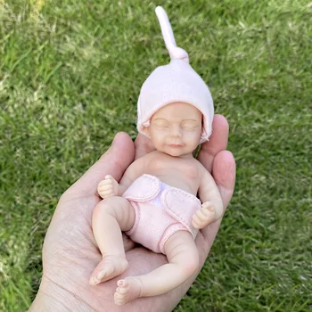6 inch Mini Bebes Renăscut Realistas Renăscut Baby Dolls Corp Plin Silicon Culoare Proaspătă Păpușă Jucărie de Ziua de nastere Cadou de Crăciun
