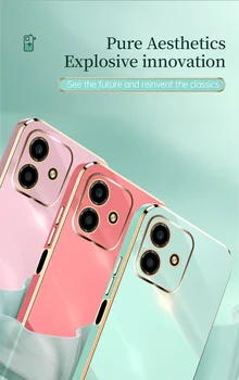 6D Placare Caz Pentru Huawei Honor Play 6C 5G de Lux Silicon Moale Telefon rezistent la Socuri Acoperirea Onoarea de a Juca 6T Pro 6TPro Play6C Play6TPro