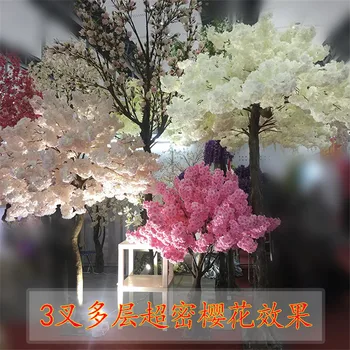 6pcs Fals Cherry Blossom Ramură de Flori Begonia Copac Sakura Stem pentru Eveniment Nunta Copac Deco Artificiale Flori Decorative