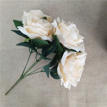 7 Artificiale Capete de flori de Trandafir de Matase Buchet Casa Mireasa mana simulare Flori Decor Floral silk coroană de flori