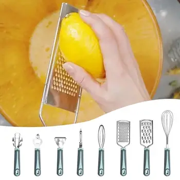 8 Buc Oțel Inoxidabil Ustensile De Gătit Set Rezistente La Căldură Kit De Bucătărie Albastru Ustensile De Bucătărie Instrumente Pentru Bucătari De Gătit Iubitorii De Cadouri
