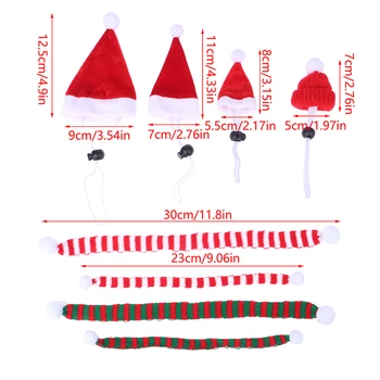 8Pcs/set Mini de Crăciun Eșarfă Dungi Sticlă de Vin Roșu Papusa Tricot Eșarfă Papusa Acoperi Xmas Party Ornament Decor Acasă Accesoriu