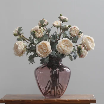 Artificiale Bujor Buchet de Flori de Nunta Retro Artificiale Bujor Flori de Matase Decora Nunta de familie birou decoratiuni de masă