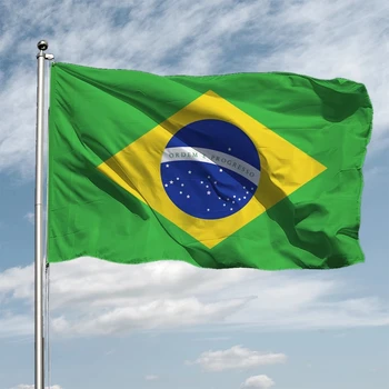 Brazilia Drapelul Național 90x150cm Agățat Poliester, Print Digital Brasil Brazilian Banner Flag pentru Sărbătoare