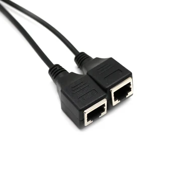 Cablu Splitter de sex Masculin la Feminin Conexiune Rapidă Măiestrie Universal Adaptor RJ45 Două Porturi Ethernet Computer de Aprovizionare