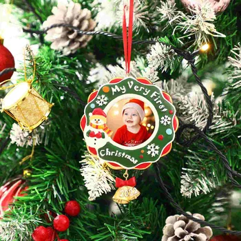Copil de crăciun Ornament Prima Rama Foto Imagine Sornaments Suvenir Agățat 1 Idei Părinții Mei Copac Nou Personalizata Babys