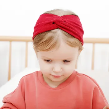 Copilul Solidă bumbac Pur Bentita Pentru Fete, Femei, Copii Răsucite Elastic Hairband Turban Nou-născut Copii Accesorii de Par