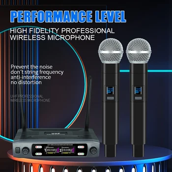 CW-Microfon fără Fir 1 2 Trageți Microfon Handheld Potrivit Pentru Exterior Audio Karaoke Conferință de Performanță