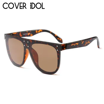 Designer de ochelari de Soare pentru Femei Supradimensionat Top Plat Oval Femei Bărbați Ochelari de Soare Clasic de Epocă ochelari de soare UV400