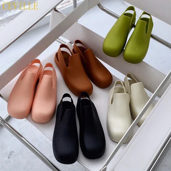 Designer de Pantofi pentru Femeie Sandale pentru Femei de Moda Papuci de casă Nouă de Vară în aer liber Pantofi de Culoare Solidă Stil coreean Sandale Saboti pentru Asistente medicale