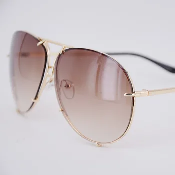 Designer-Pilot ochelari de Soare pentru Femeie și Bărbat Negru de Moda pentru Femei Ochelari fără ramă de vânzare de înaltă calitate, cu un caz Maro