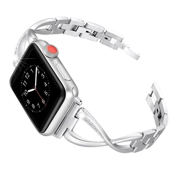 Diamant curea Pentru Apple Watch Band 45mm 41mm 44mm/40mm 42mm/38mm Brățară din Oțel Inoxidabil curea Iwatch seria 4 3 5 6 se 7