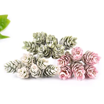 DIY simulare planta con de pin buchet 6 cap de plastic, plante, decor nunta consumabile partid recuzita de fotografiere
