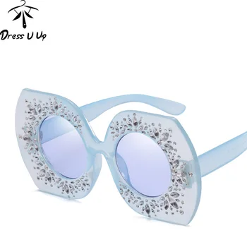 DRESSUUP Diamant de Lux ochelari de Soare pentru Femei Brand Designer de Epocă Gradient de sex Feminin de Ochelari de Soare Oculos De Sol Feminino