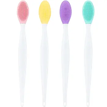 En-Gros De Moda Noua De Design Nas Față-Verso Instrument De Silicon Lip Scrub Exfoliant Pensula 6 Culori