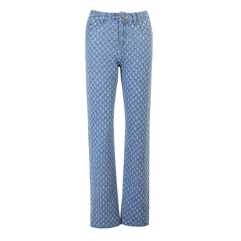Femei Vintage Denim Pantaloni de Înaltă Talie Pantaloni Tubular Rupt Petrecere de Club Vrac Blugi Drepte Fundul 90 Harajuku Streetwear Pop