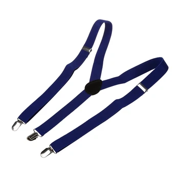 Fierbinte Kf-2X Adult Reglabil Clemă de Metal Elastic Bretele Bretele Albastru Inchis