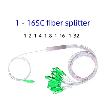 FTTH SC/APC de Înaltă Calitate 0.9 SM Micro Splitter 1-16 din Oțel Tubular PLC Modul Single Coadă Splitter-ul Optic Conector