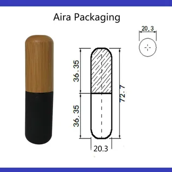 Goale de Bambus Tuburi de Ruj 2.7 mm din material Plastic de Înaltă Calitate Balsam de Buze Reîncărcabile Sticla Cosmetice Packaging10pcs/lot
