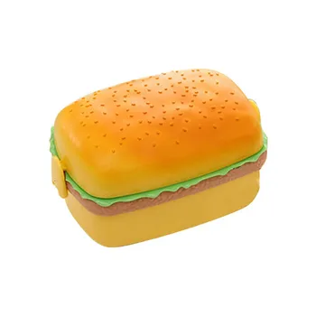 Hamburger Cutie de Prânz Copilul Bento Box Container pentru Alimente Creative Burger Copii masa de Prânz Caseta de Alimentare Recipient de Stocare cu Copii Furculita Y1
