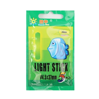 HiUmi 5pcs 4.5*37mm Licurici pentru Pescuit Float Fluorescente Lightstick Lumina de Noapte Tija Float Lumini Întunecate Stick de Strălucire