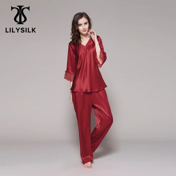 LILYSILK 100 de Mătase Set de Pijama Femei de Lux sex Feminin Naturale pantaloni Scurți, Pijamale Femei de Îmbrăcăminte Transport Gratuit